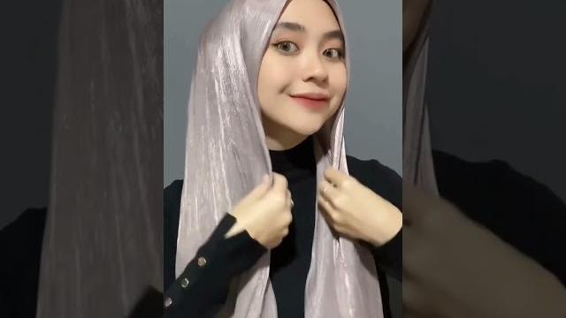 Tutorial hijab pashmina shimmer #fyp Tutorial hijab pashmina shimmer #fyp