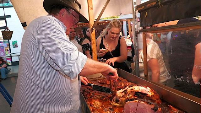 Roast pork from the wood-fired oven | street food made in germany Roast pork from the wood-fired oven | street food made in germany