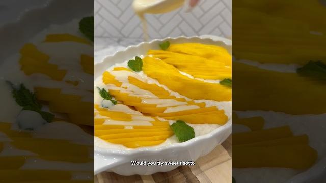 Thai mango sticky rice pudding Thai mango sticky rice pudding