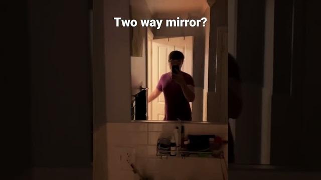 What’s behind my mirror? #creepy #twowaymirror What’s behind my mirror? #creepy #twowaymirror