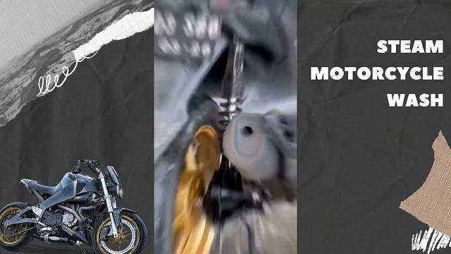 Steam motorcycle wash Steam motorcycle wash