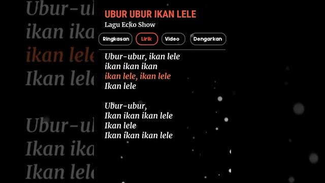 Lirik lagu ubur-ubur ikan lele Lirik lagu ubur-ubur ikan lele