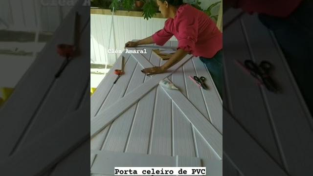 Fiz uma porta de pvc gastando bem pouco Fiz uma porta de pvc gastando bem pouco