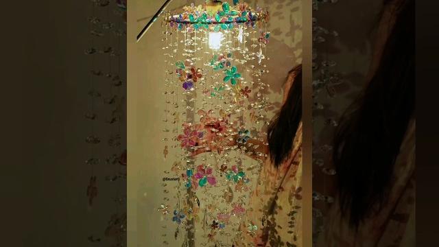 Diy chandelier at home | pearl wind chimes | #chandelier #diy #windchimes #shorts #viral #craft#art Diy chandelier at home | pearl wind chimes | #chandelier #diy #windchimes #shorts #viral #craft#art