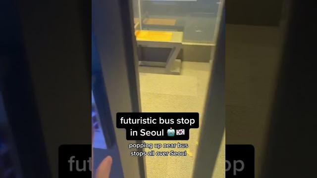Futuristic bus stop in korea Futuristic bus stop in korea