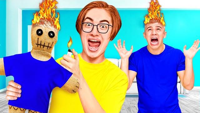 Voodoo doll in real life ! *controls our life for 24 hours* Voodoo doll in real life ! *controls our life for 24 hours*
