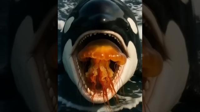 Orca (killer whale) vs mosasaurus, megalodon, hydra,iguana, moonfish jellyfish, blue octopus #shorts Orca (killer whale) vs mosasaurus, megalodon, hydra,iguana, moonfish jellyfish, blue octopus #shorts