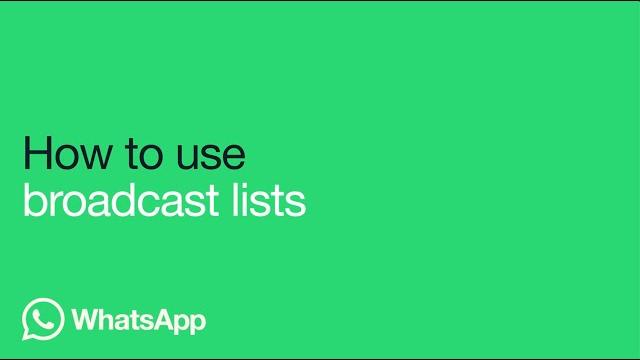 How to use broadcast lists | whatsapp How to use broadcast lists | whatsapp