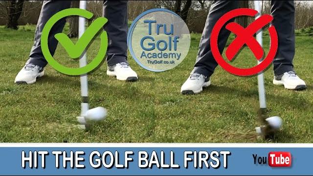 Hit the golf ball first! simple strike drill Hit the golf ball first! simple strike drill