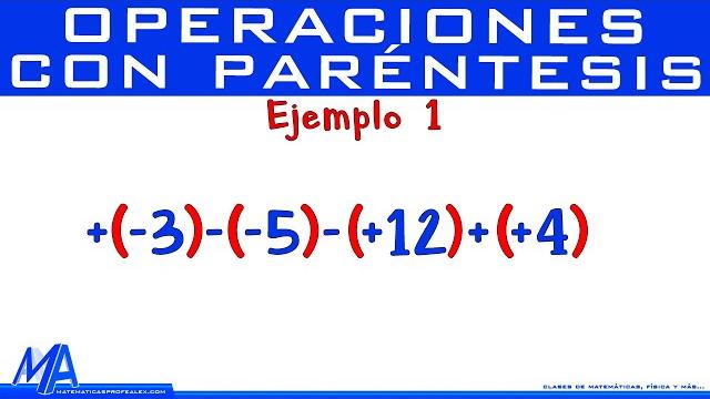 Operaciones con paréntesis | suma y resta | ejemplo 1 Operaciones con paréntesis | suma y resta | ejemplo 1
