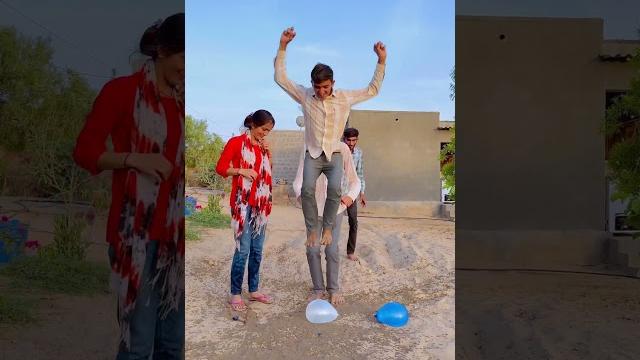 Anam arhaan ne fode colourful water balloon #shorts Anam arhaan ne fode colourful water balloon #shorts