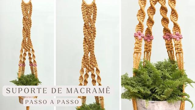 Suporte para plantas em macramê passo a passo | macrame plant hanger tutorial | fê barreiros Suporte para plantas em macramê passo a passo | macrame plant hanger tutorial | fê barreiros