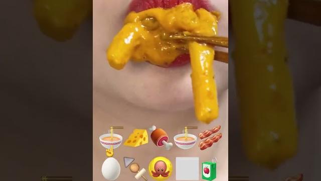 Asmr rose tteokbokki eating sounds Asmr rose tteokbokki eating sounds