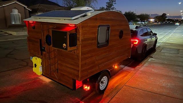 Diy tear drop camper you can cook in | full tour Diy tear drop camper you can cook in | full tour