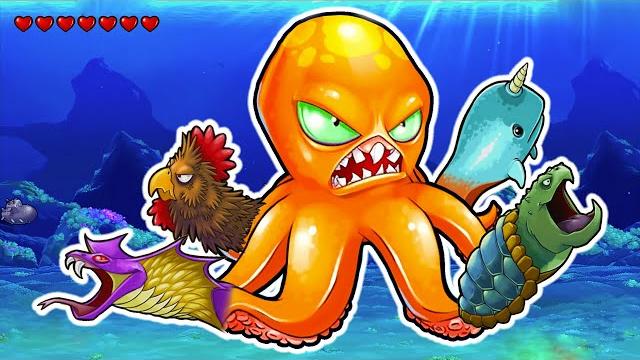 Суровый осьминог мутант обретает силу! игра octogeddon Суровый осьминог мутант обретает силу! игра octogeddon