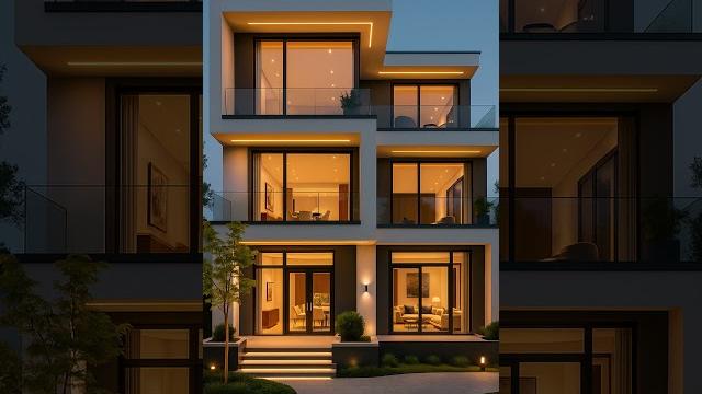 Three story minimalist modern villa with boxy geometry and high end materials #homedecor #outdoors Three story minimalist modern villa with boxy geometry and high end materials #homedecor #outdoors