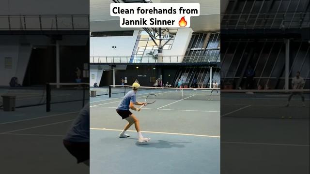 Forehand striking by jannik sinner | #tennis Forehand striking by jannik sinner | #tennis
