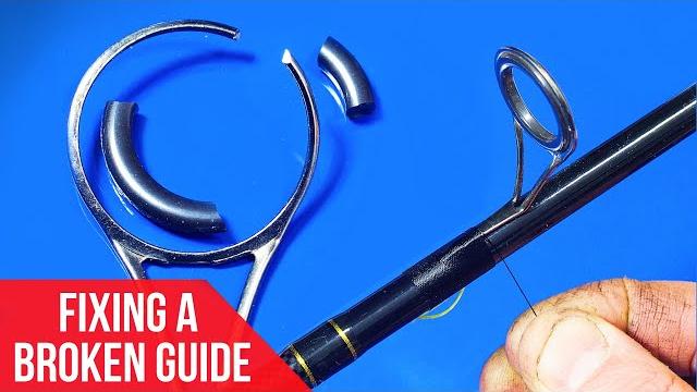 Fixing a broken fishing rod guide Fixing a broken fishing rod guide