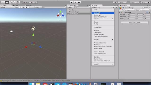 Unity c# how to switch from one scene to another Unity c# how to switch from one scene to another