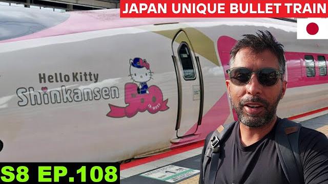 The world's only hello kitty bullet train in japan s8 ep 108 | pakistan to japan motorcycle The world's only hello kitty bullet train in japan s8 ep 108 | pakistan to japan motorcycle
