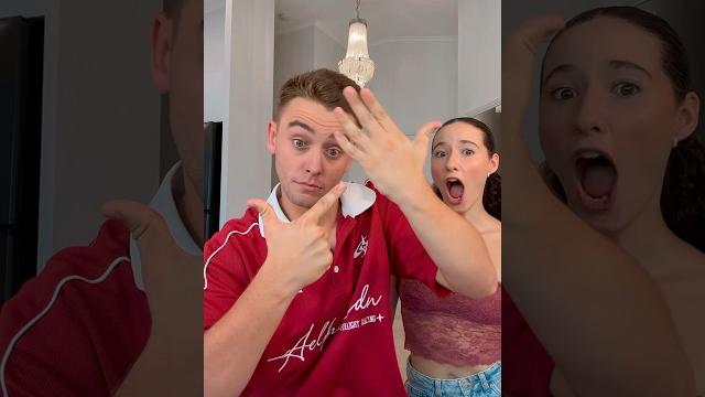 Disappearing finger magic trick! | jasmin and james #shorts Disappearing finger magic trick! | jasmin and james #shorts