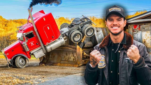 Buying a peterbilt semi and destroying it ep1 Buying a peterbilt semi and destroying it ep1