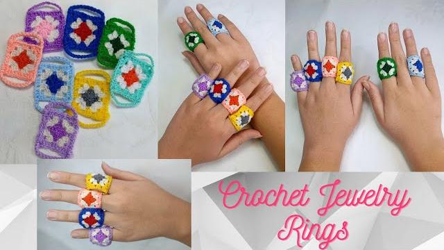 How to crochet a jewelry ring from a granny square? | crochet granny square jewelry ring tutorial How to crochet a jewelry ring from a granny square? | crochet granny square jewelry ring tutorial