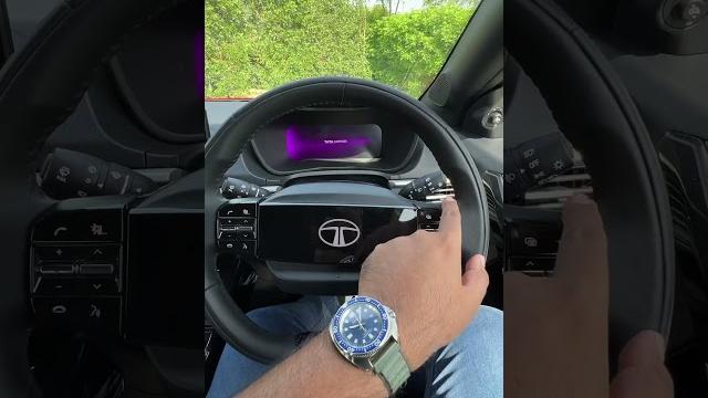Nexon steering with illuminated tata logo | motorbeam Nexon steering with illuminated tata logo | motorbeam