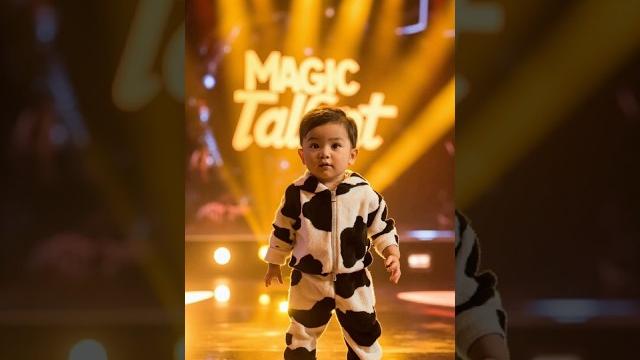 Incredible! cute little boy transforms into a tiny calf! #agt #magic #talent #shorts #youtubeshorts Incredible! cute little boy transforms into a tiny calf! #agt #magic #talent #shorts #youtubeshorts