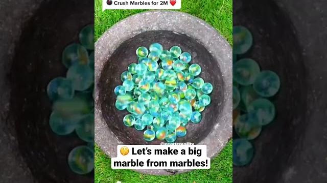 Is it possible to make a giant marble from marbles? Is it possible to make a giant marble from marbles?