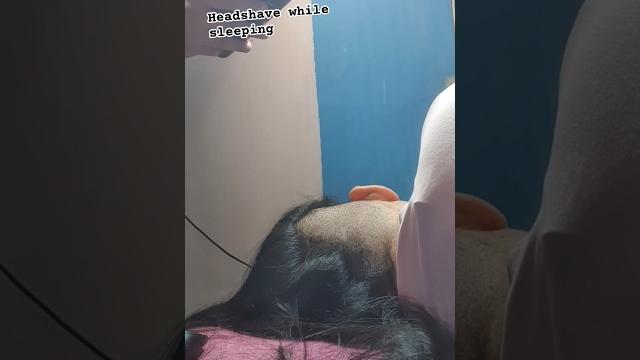 Get haircut while she sleeping, full video only on membership #headshave #haircut #hairplay Get haircut while she sleeping, full video only on membership #headshave #haircut #hairplay
