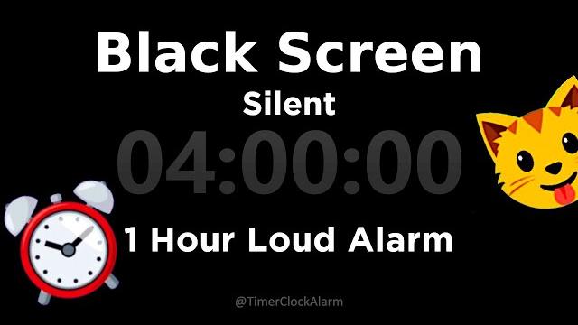 黑屏4小时计时器(静音)1小时响闹@timerclockalarm 睡眠与放松 黑屏4小时计时器(静音)1小时响闹@timerclockalarm 睡眠与放松