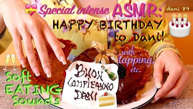Happy birthday dani! new asmr with soft eating sounds (cake of birthday! ) お誕生日おめでとうございます Happy birthday dani! new asmr with soft eating sounds (cake of birthday! ) お誕生日おめでとうございます