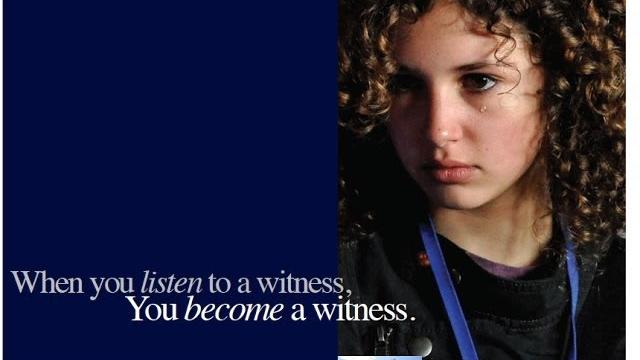 March of the living un exhibit opening: "when you listen to a witness, you become a witness" March of the living un exhibit opening: "when you listen to a witness, you become a witness"