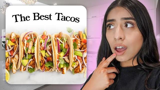 Cooking tacos with violet myers Cooking tacos with violet myers