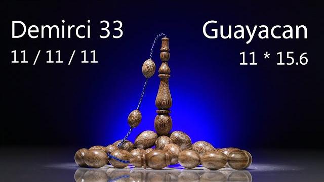 Demirci - мусульманские четки 33 бусины (острая оливка), деревянные четки ручной работы из гуаякана Demirci - мусульманские четки 33 бусины (острая оливка), деревянные четки ручной работы из гуаякана