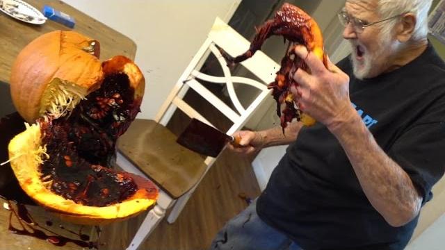 The fake blood filled pumpkin!! (prank) The fake blood filled pumpkin!! (prank)
