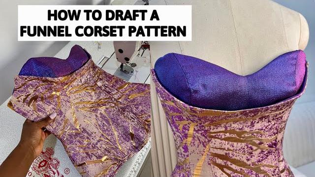 How to draft a funnel a corset pattern. How to draft a funnel a corset pattern.