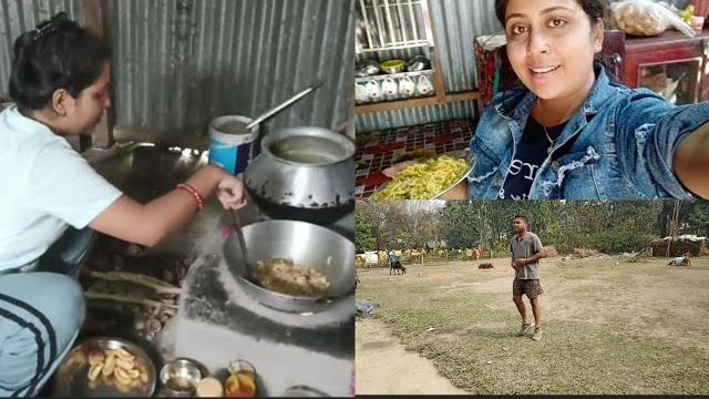 1st time kather jale ranna korlam.amr bor vor dupure ki korche #villagevlog@worldofsharmila4563 1st time kather jale ranna korlam.amr bor vor dupure ki korche #villagevlog@worldofsharmila4563