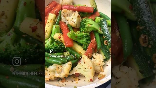 Garlic tossed vegetables | super healthy meal Garlic tossed vegetables | super healthy meal