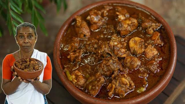 Tasty kerala style chicken curry - varutharacha chicken curry Tasty kerala style chicken curry - varutharacha chicken curry