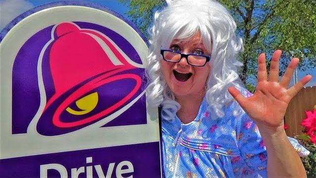 Taco bell granny mcdonalds rides bike nachos gorditas empanada Taco bell granny mcdonalds rides bike nachos gorditas empanada
