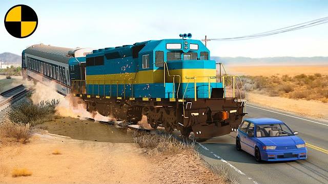 Trains and car сrashes #4 beamng.drive Trains and car сrashes #4 beamng.drive