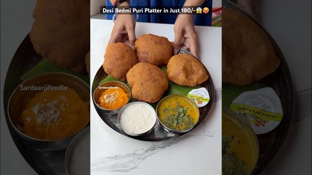 Desi bedmi puri platter in just 180/- #bedmipoori #streetfood #indianfood #foodlover #foodblogger Desi bedmi puri platter in just 180/- #bedmipoori #streetfood #indianfood #foodlover #foodblogger