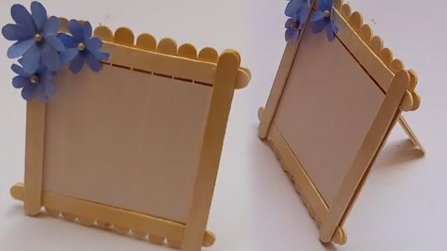 Diy popsicle stick photo frame | popsicle / ice cream stick craft | easy photo frame ️ Diy popsicle stick photo frame | popsicle / ice cream stick craft | easy photo frame ️
