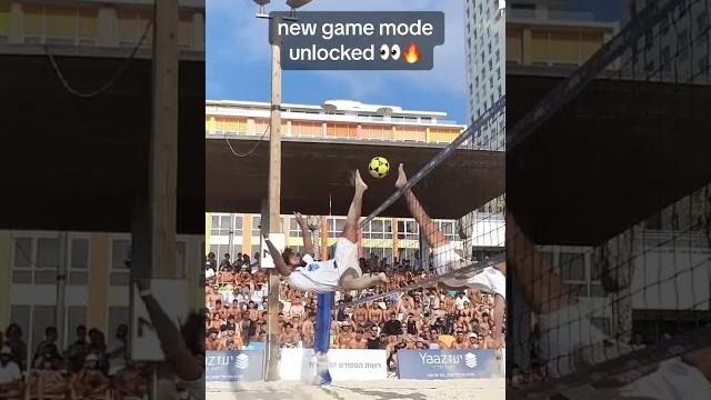 Foot volleyball looks wild. (via footvolley/tt) #shorts Foot volleyball looks wild. (via footvolley/tt) #shorts