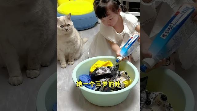 那個從小被貓照顧的小孩真的長大了!#cat #猫 #catandbaby #shorts 那個從小被貓照顧的小孩真的長大了!#cat #猫 #catandbaby #shorts