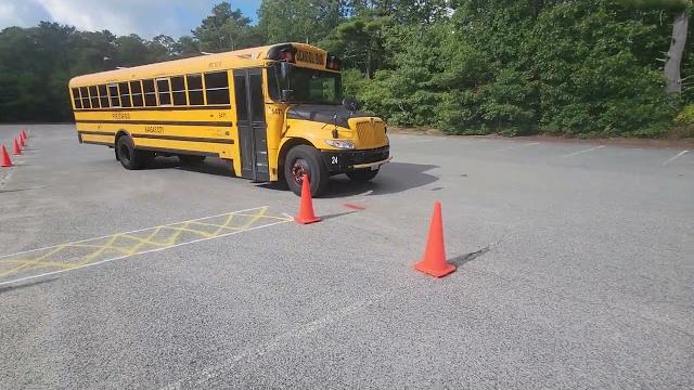 Ma cdl modernized skills test class b school bus- 3rd manuever - forward offset tracking Ma cdl modernized skills test class b school bus- 3rd manuever - forward offset tracking