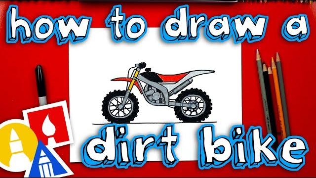 How to draw a dirt bike How to draw a dirt bike
