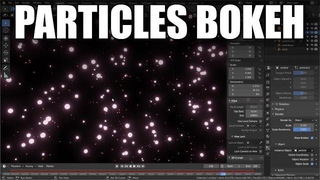 Blender 2.8 particle bokeh effect tutorial Blender 2.8 particle bokeh effect tutorial